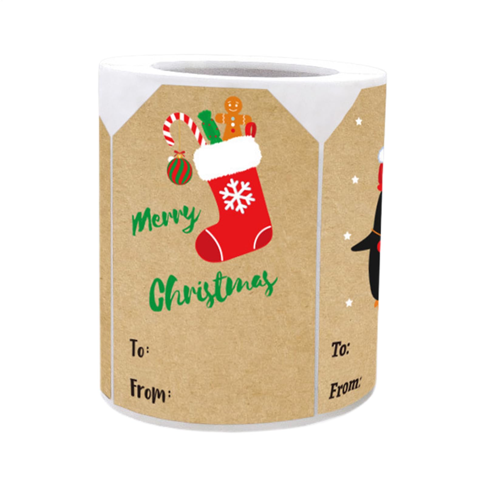Christmas Labels 250-Piece Cartoon Decor Stocking Stuffers