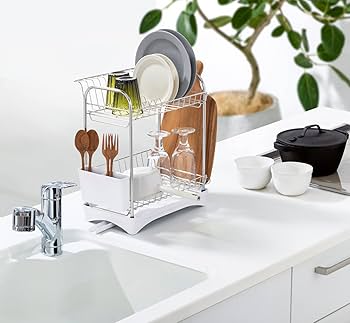 Amazon｜アネスティカンパニー 水切りラック カゴ 2段 スリム 約
