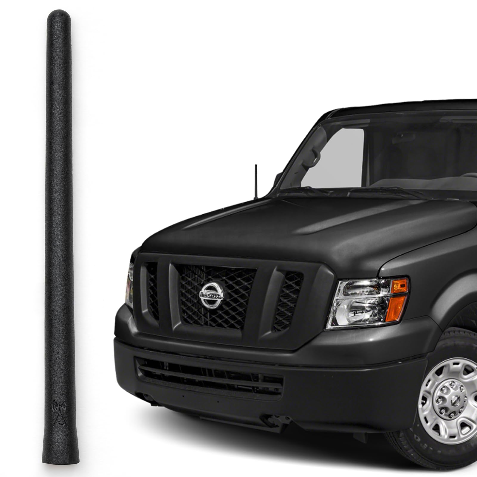 AntennaMastsRus - The Original 6 3/4 Inch is Compatible with Nissan NV1500 - NV2500 - NV3500 (2012-2018) - Short Rubber Antenna - Internal Copper Coil - Premium Reception - German Engineered