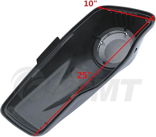 Miniatura 3 de TCMT - Alforja para motocicleta en color negro intenso con altavoces de 6.5 pulgadas, para Harley Electra Glide 2014-2020