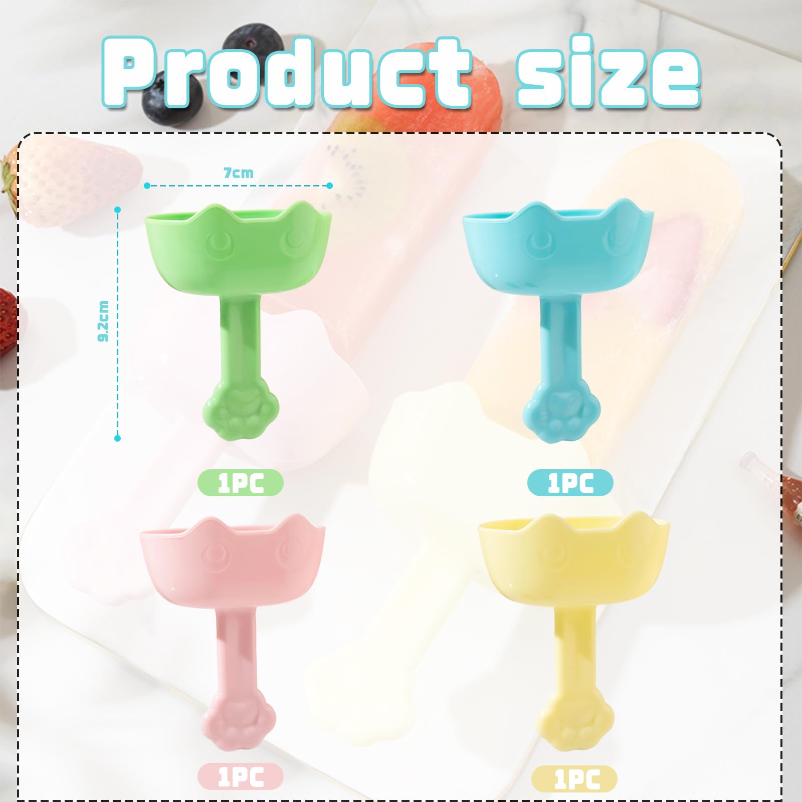 Soporte para palitos de hielo sin goteo para niños, 4 unidades, soporte para hielo para niños, reutilizables, para niños pequeños