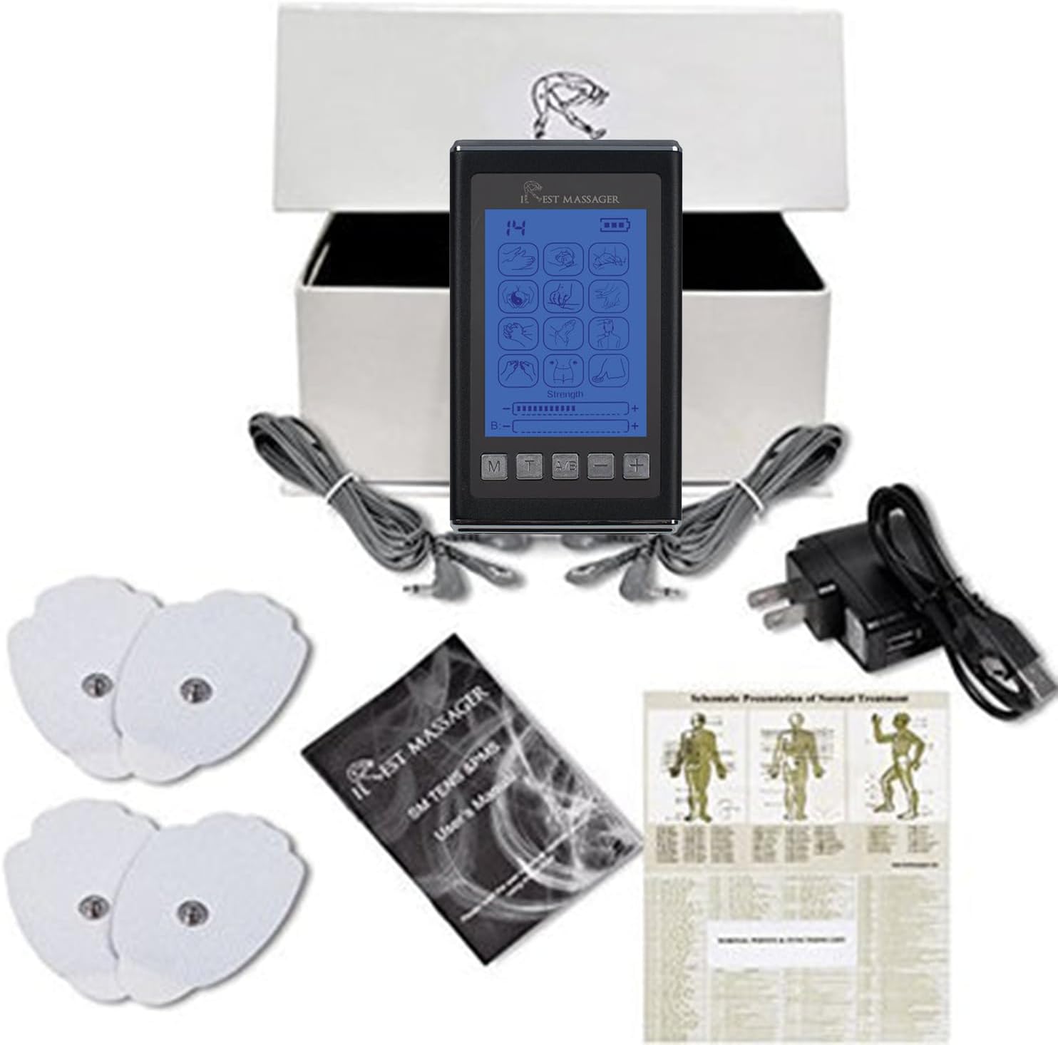 iRest Tens Unit Massager Multiple Massage Modes Neck Back Shoulder Pain Management Therapy Nerve Disorder, Plantar Fasciitis, Tennis Elbow, Neuropathy