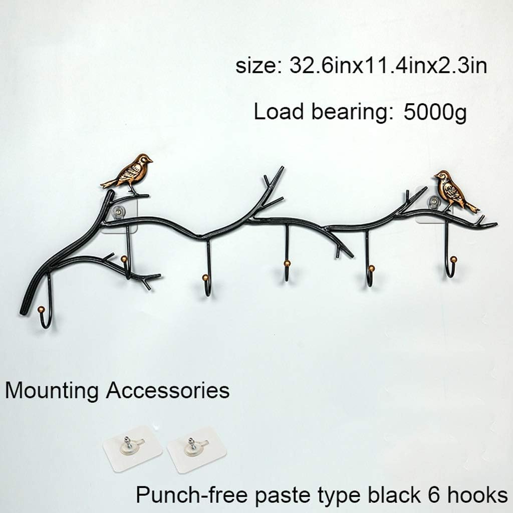 Wall-Mounted Coat Rack Wall-Mounted Coat Rack Entrance Key Coat Hook Creative Perforation-Free Paste Wall-Mounted Hook Coat Rack Hooks