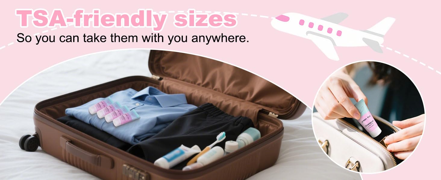 Travel Size Body Wash and Shampoo Bulk 0.7fl Oz,Travel Size Shower Gel Set，Shampoo Bulk Travel Size ,Hotel Supplies for Guests Vacation Homeless Hotel (pack of 100)