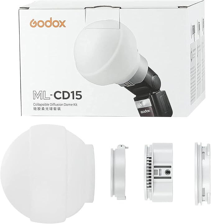 Kit Godox ML-CD15 Difusor de Flash con 3 Adaptadores miniatura 9