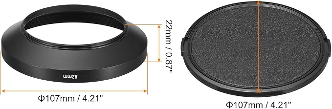 Parasol para lente de 82 mm PATIKIL para cámara miniatura 2