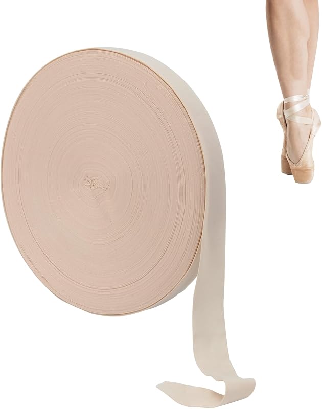 50 Yards Ballet Elastic Pointe Shoe Ribbon Roll 7/8" Wide Pink