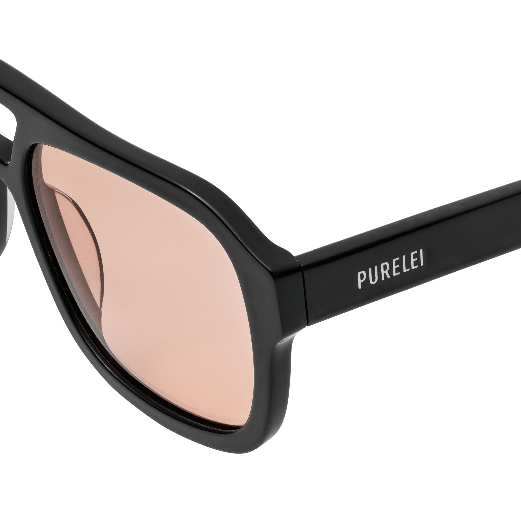 Purelei Sonnenbrille, Modische Sonnenbrille in Schwarz/Gold, UV400 Schutz, Oval/Eckige Form, Acetat/Metall Gestell, Inklusive Etui, Geschenk für Frauen