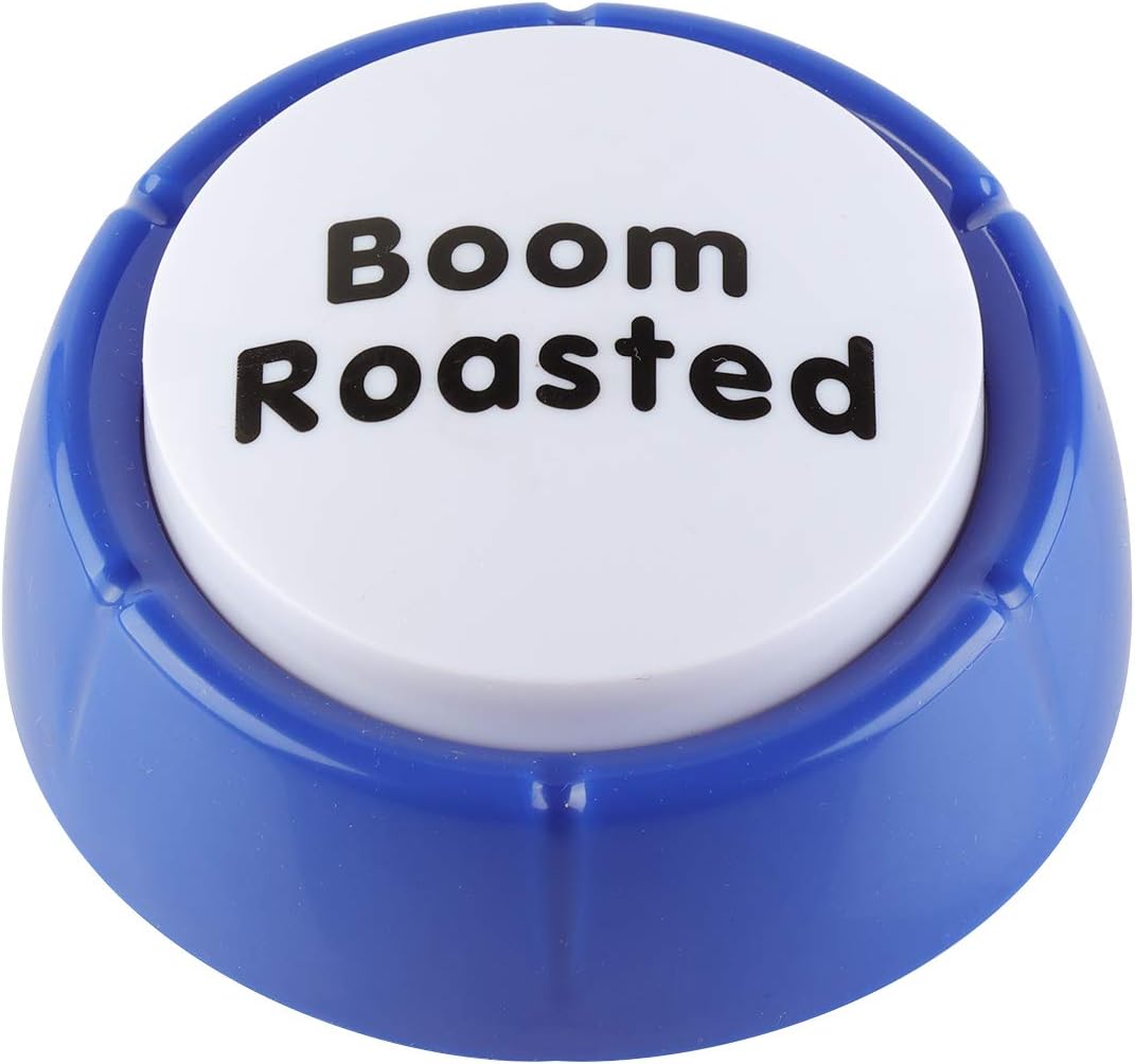 Madanar Boom Roasted Easy Button - Classic Michael Scott Quote from The Office Funny Gag Gift