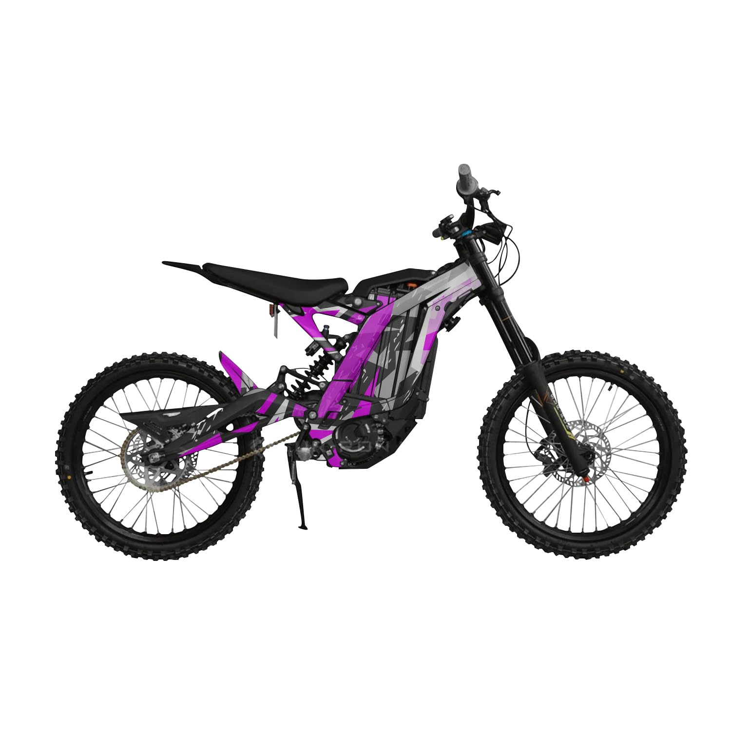 Surron Light Bee Graphics Kit Wrap - Grunge Star Magenta - Sur-Ron Skin - Premium 3M Vinyl Protective Wrap Decal Cover - Easy to Apply | Crafted in The USA by MightySkins