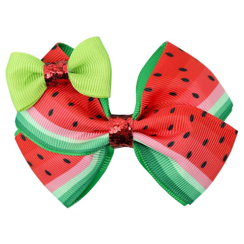 Watermelon Bow Hair Clips Pin Girls Fruit Hair Bowknot Watermelon Hairclips BBG22 (B2-Bow)