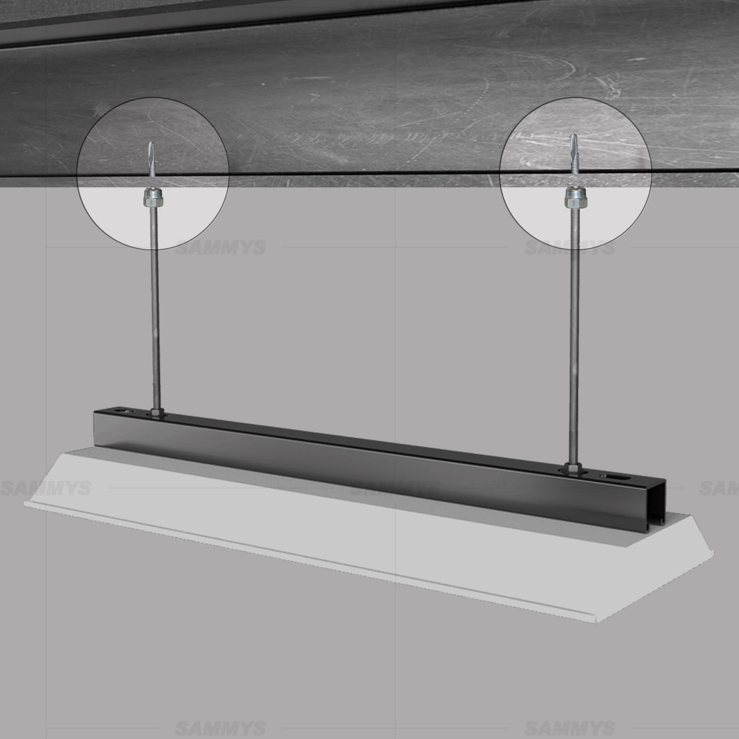 Everflow 8039957-25 DSTR 516 3/8" pionowa kotwica pręta gwintowana konstrukcja, stal, elektro-cynk, 5/16-18 x 3-1/4" długość śruby (25 sztuk), opakowanie 25 szt.