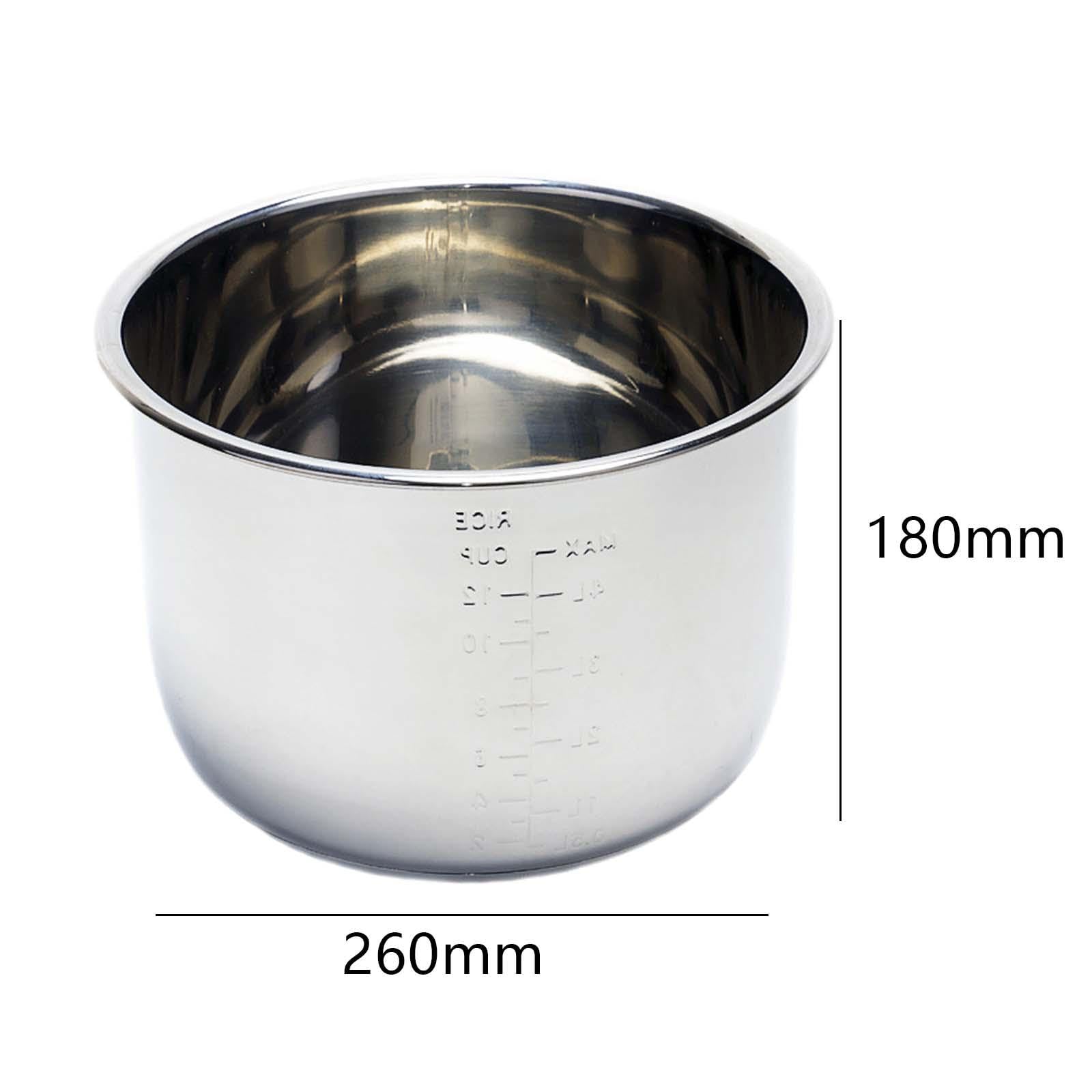 Récipient intérieur for cuiseur à Riz, Pot intérieur Multifonctionnel, Facile à Nettoyer, 8 L, antiadhésif, 0,8, Acier Inoxydable, Doublure Robuste for cuiseur à Riz