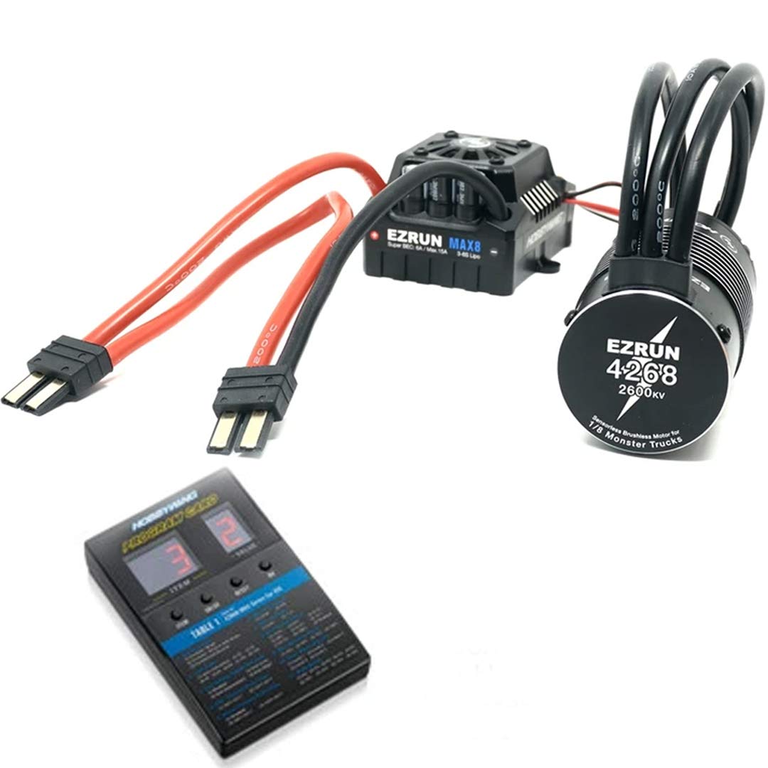 EzRun 4268 2600KV Motor, w/ Max8 ESC (TRX-Plug) - Brushless Combo