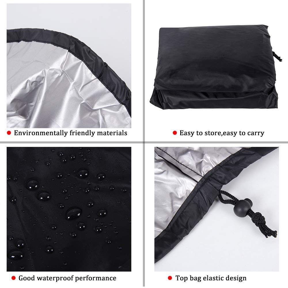 Housse de Protection pour Fauteuil Suspendu Oeufs Chaise Jardin, 210D Oxford Couverture en Imperméable Protection UV Coupe-Vent et Étanche à la Pluie,115 * 190CM, Noir (1pcs)