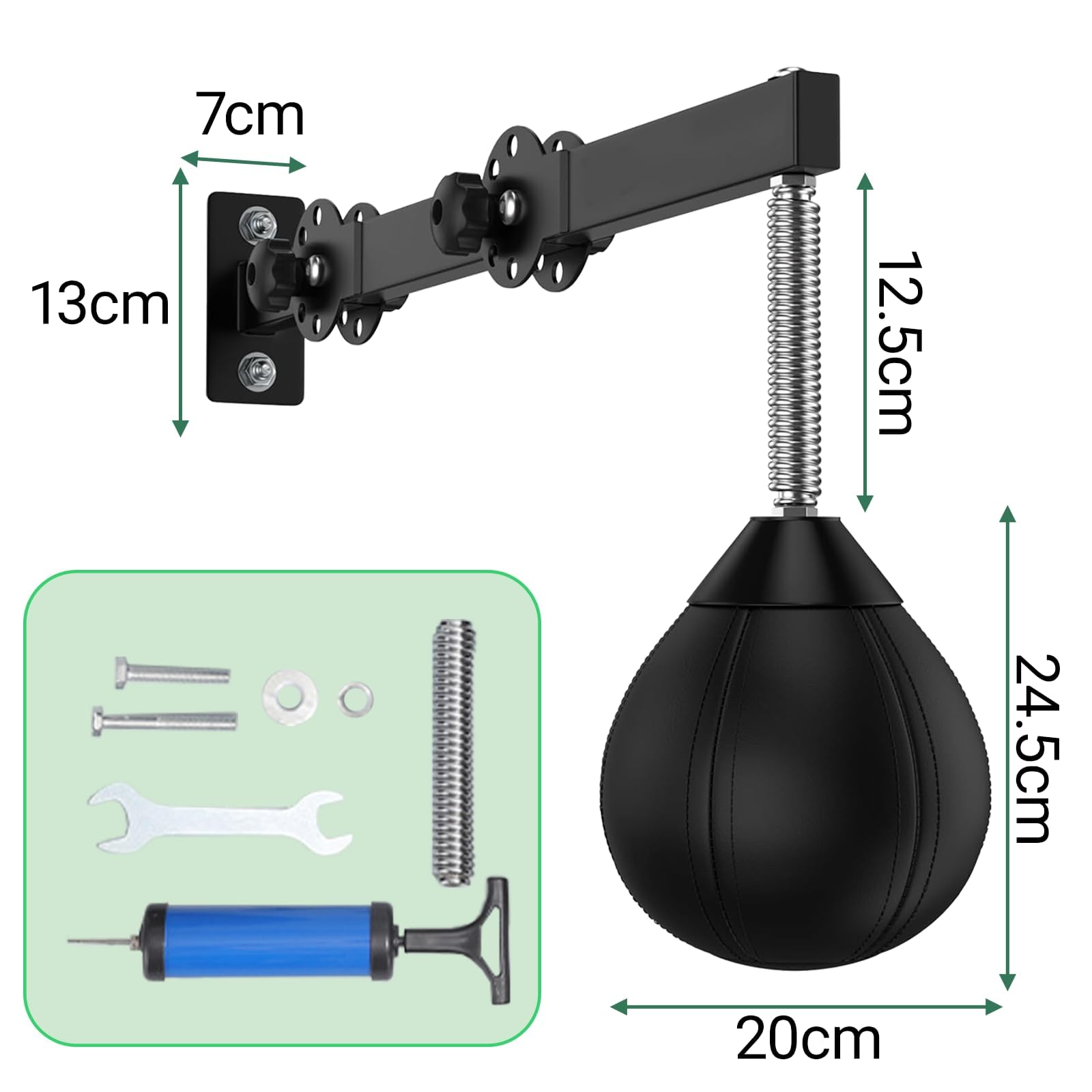 Boxball mit Aufhängung Punching Bag Boxbirne für Speed Training Boxsack Hängend Trainingsgerät für Reflexe for Home Gym Training Stressabbau Etc.