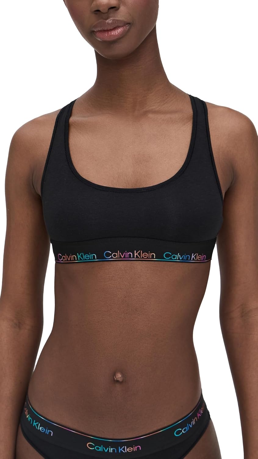 Calvin Klein Underwear Women's Icon Cotton Modal Pride Unlined Bralette