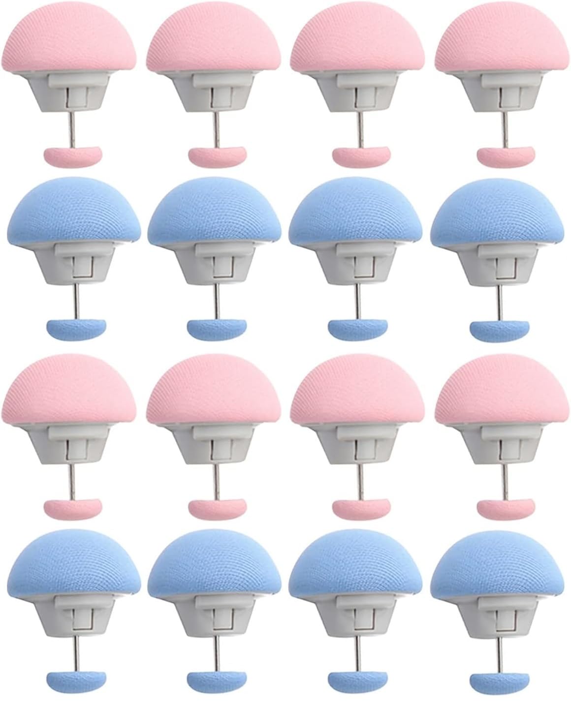 ECHSRT Bed Sheet Clips Mushroom Duvet Cover Pins Holding Clips Non-Slip Cover Fixator Comforter Quilt Anti-Movement Bed Quilt Clamps with One-Key Unlock for Blanket (Mix Pack of 16)