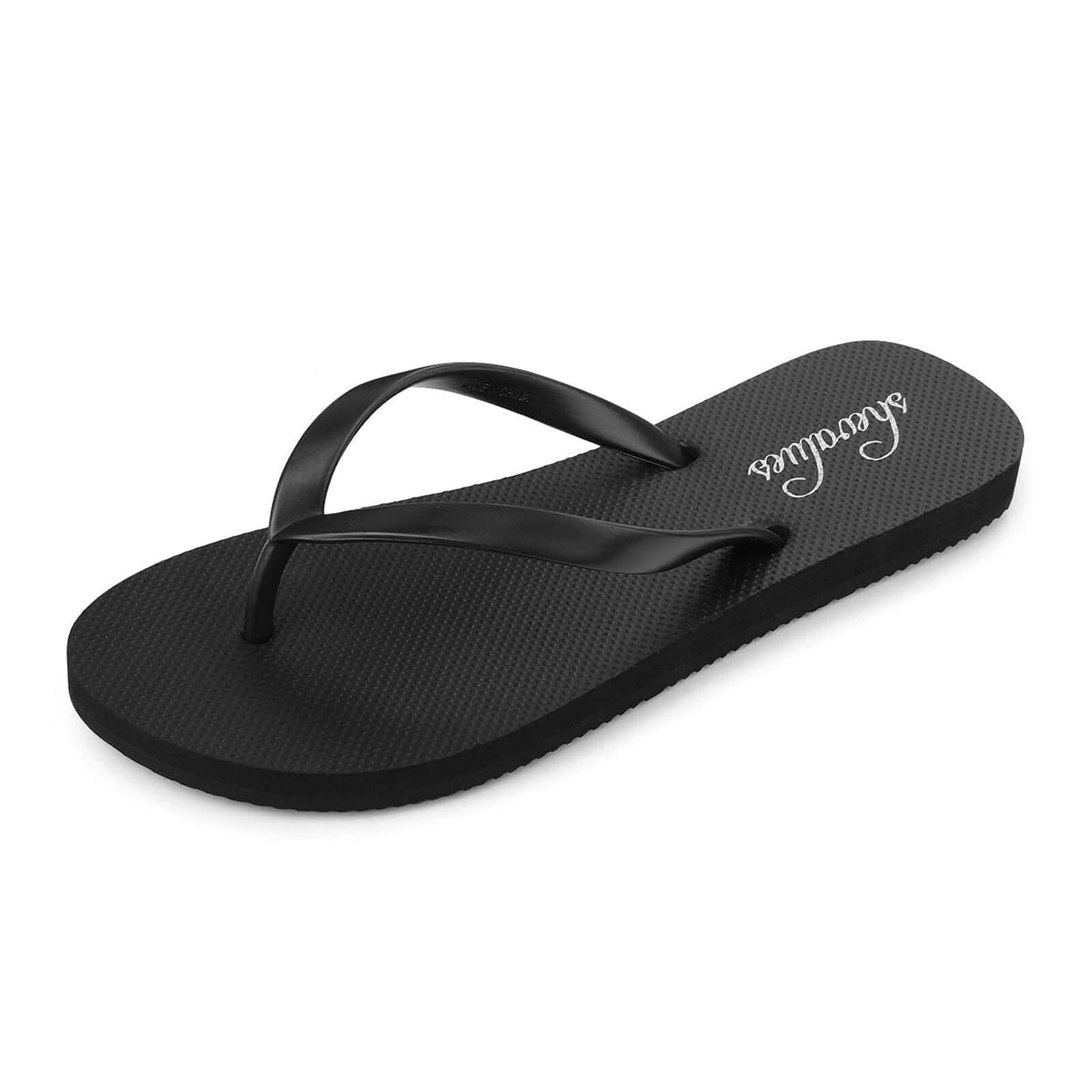 shevalues Slim Basic Flip Flops for Women with Comfortable Yoga Mat Lightweight Non Slip Rubber Sandals for Beach, Shower, Pool & Summer Casual Wear