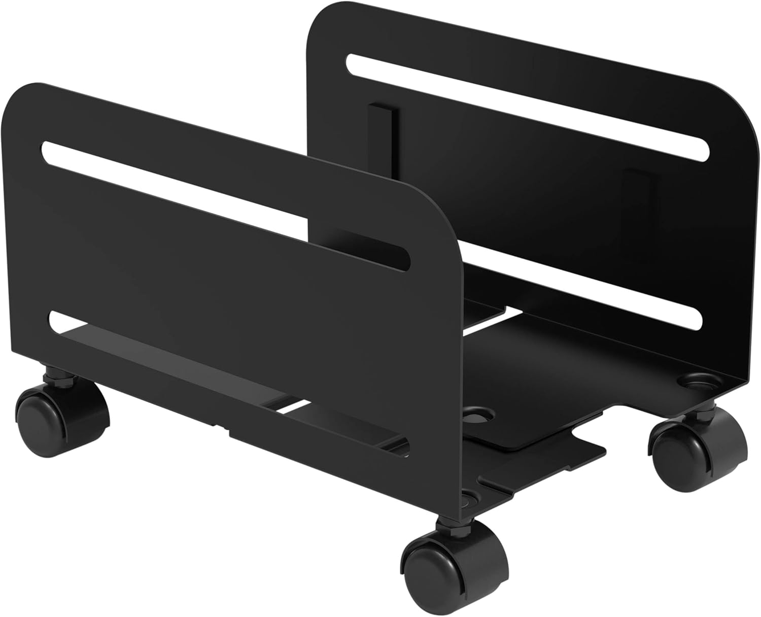 Stand Up Desk Store | Adjustable Rolling CPU Desktop Tower | Underdesk Stand for Computer Cases 4.8'' to 8''