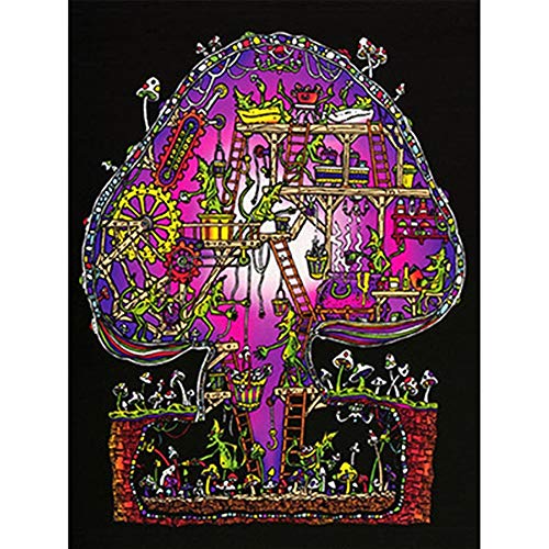 Magic Mushrooms Silk Poster Psychedelic Mushrooms Art Print Wall Decor, Unframed 36" X 24"