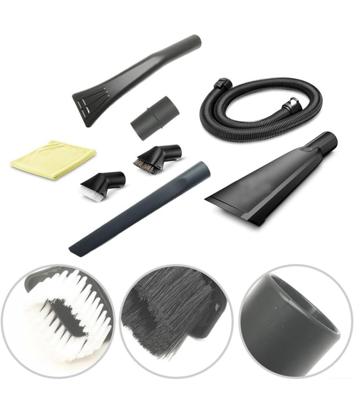 Auto-Innenreinigungsset, mit 1,5 m Verlängerungsschlauch, extra langer Fugendüse, Autodüse, Saugbürste, Gründliche Reinigung, 1 set (8-piece)