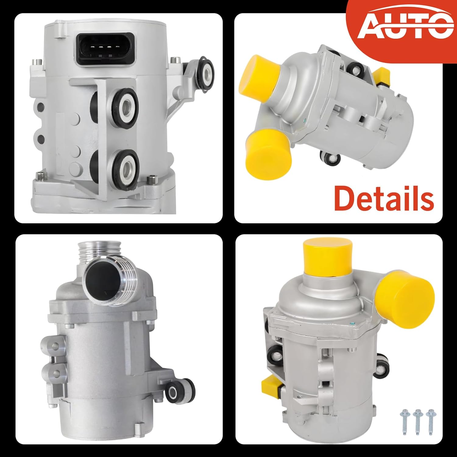 Electric Engine Water Pump W/Thermostat 11517521584 Compatible with BMW X3 Z4 X5 328i 323i 128i 528i Automotive Water Pump Replacement 11517546994 11517563183 11517586924