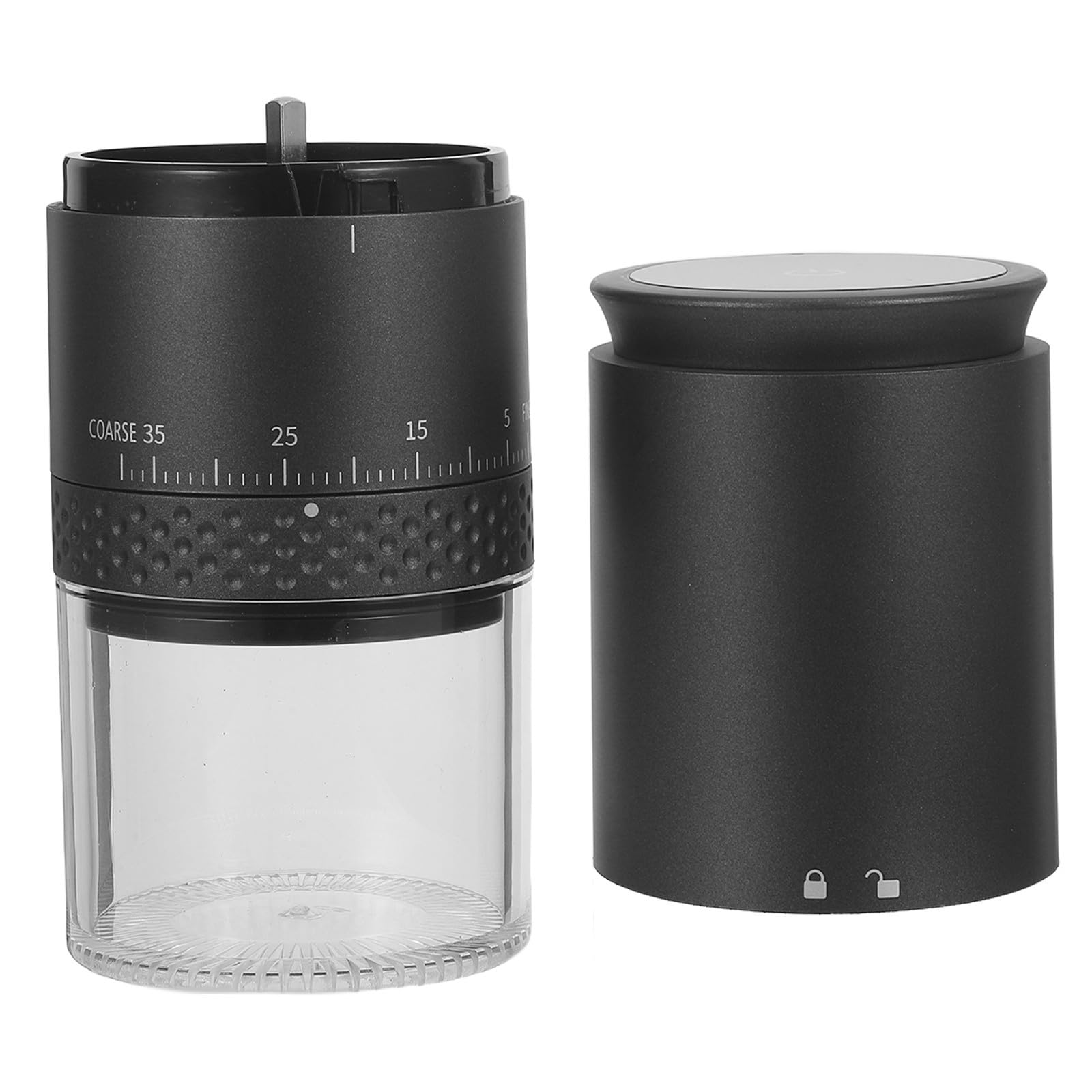 Cabilock Molinillo de Café Eléctrico Compacto con Tecnología de Molienda de Precisión y Capacidad para 25g de Granos y 50g de Café Molido para Uso en Cocina y Hogar
