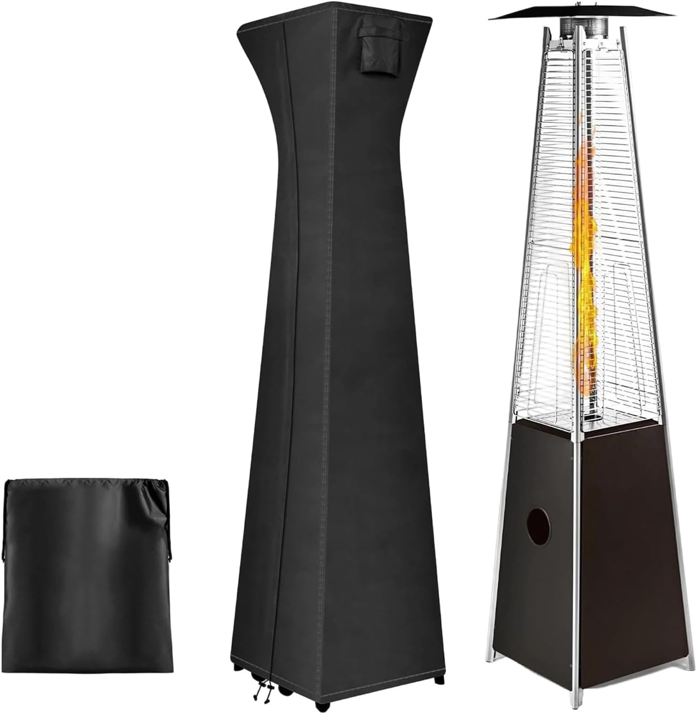 Cubierta para calefacción de terraza, con cremallera, resistente al agua, a los rayos UV, a prueba de polvo, para exteriores, para exteriores, para césped, terraza, jardín, zona de sol