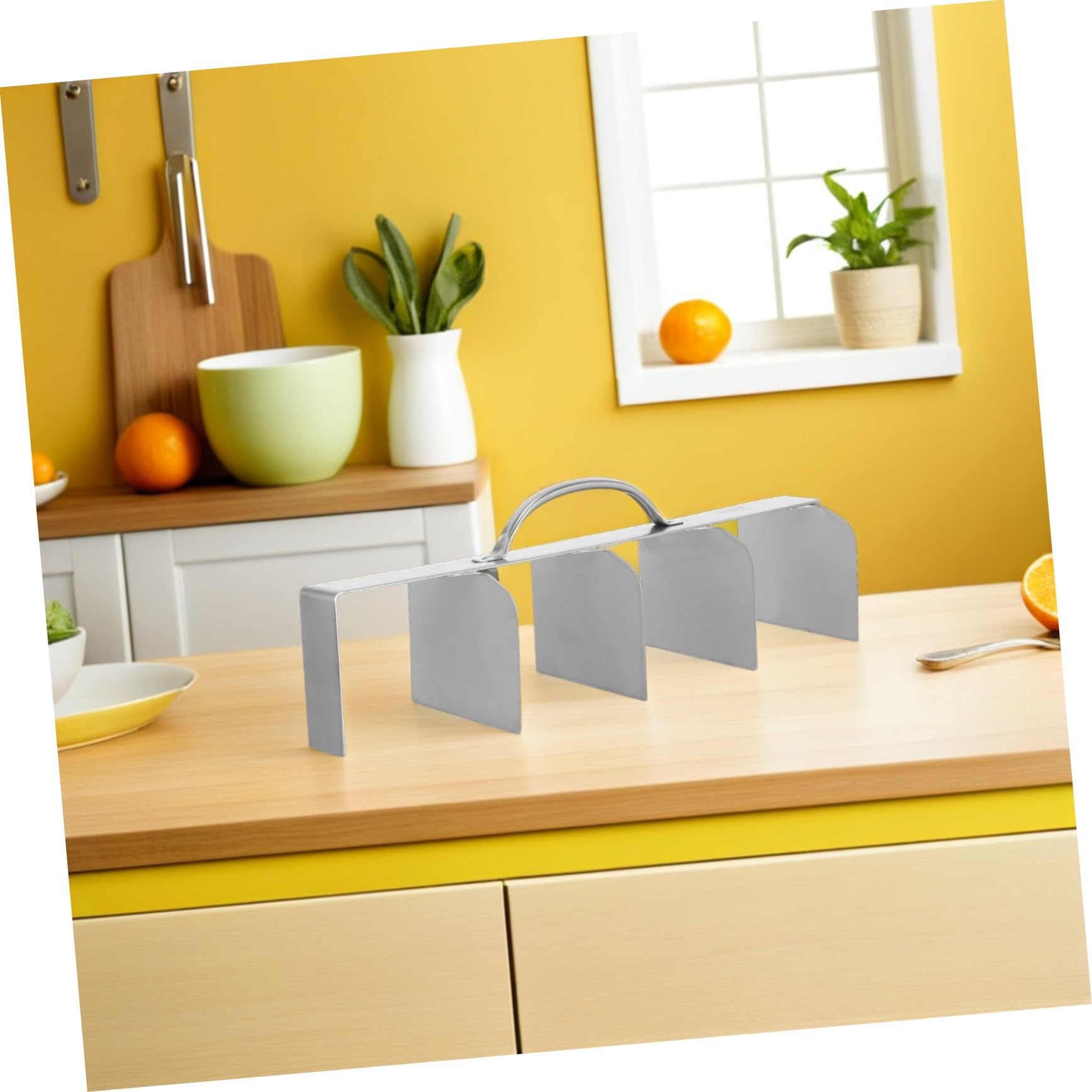 Coupe-gâteau Tiramisu 40×9,5 Cm Acier Inoxydable Découpeuse Professionnelle 5 Parts Uniformes pour Pâtissiers Restaurants et Événements