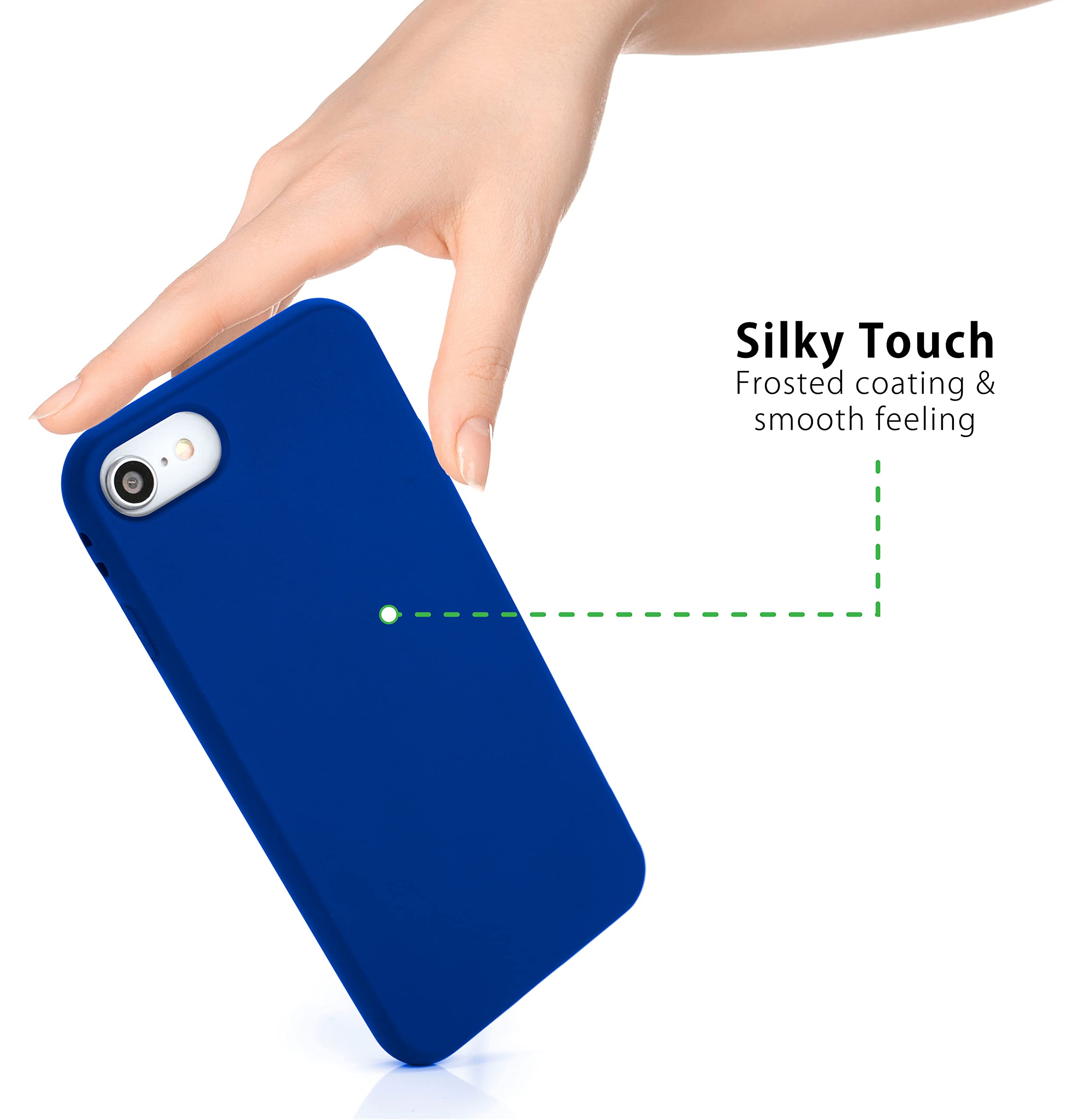 MyGadget Cover per iPhone SE 2022 | 2020 | 7 | 8 - Custodia Protettiva in Silicone Morbido – Case TPU Flessibile - Protezione Antiurto & Antigraffio Verde Oliva