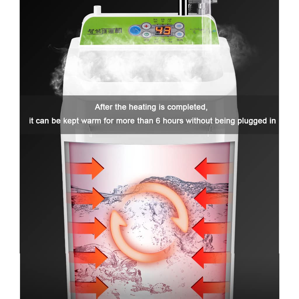 Calentador de Agua instantáneo de Temperatura Constante Calentador de Agua eléctrico portátil sin instalación con Cabezal de Ducha y Grifo para la Limpieza del baño de la Cocina, Tanque de almacenam
