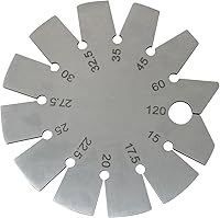 DGBRSM Knife Angle Finder 15-120 Degrees Stainless Steel Bevel Gauge for Knives, Axes & Blades - Round Angle Gauge