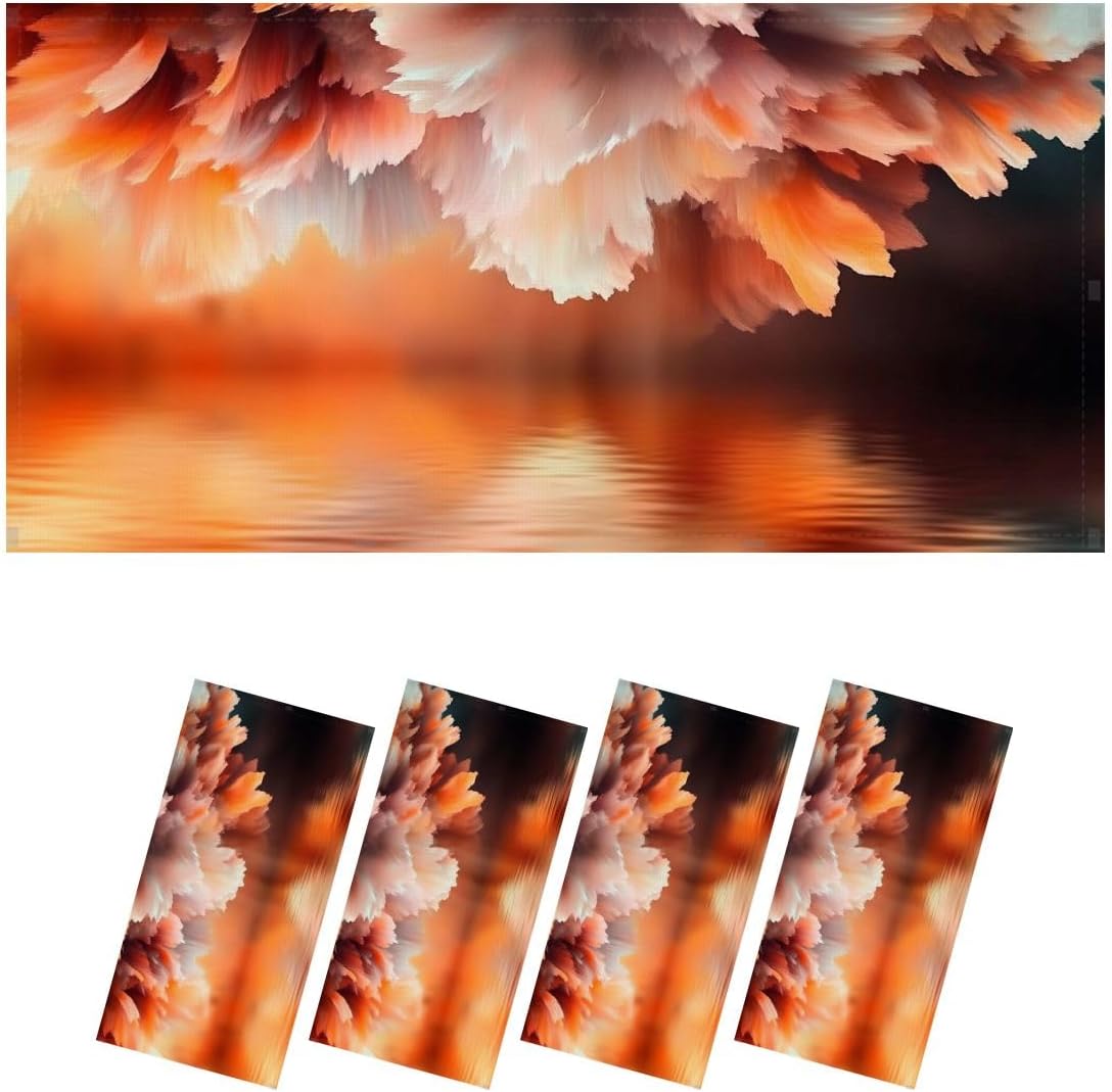 Fluorescent Light Covers for Ceiling Lights Magical world Abstract Landscape surreal lake reflections art Easy to Install Magnetic Light Filter for Classroom Office Hospitals School Home Decor