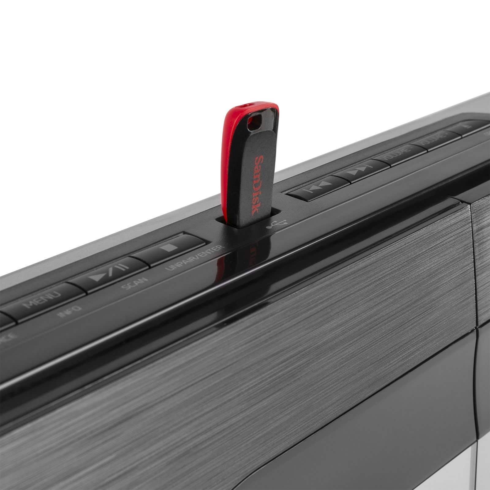 Audizio Tours Home Sistema estéreo HiFi con Bluetooth, Reproductor de CD, MP3 USB, sintonizador de Radio Digital Dab+ y FM, Mando a Distancia Incluido - Negro