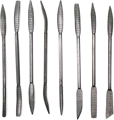 Miniatura 2 de Kingzhuo Limas de madera y escofinas 8 PCS 5.5 X 7.874 in doble extremo Riffelers carpintería tallado conjunto