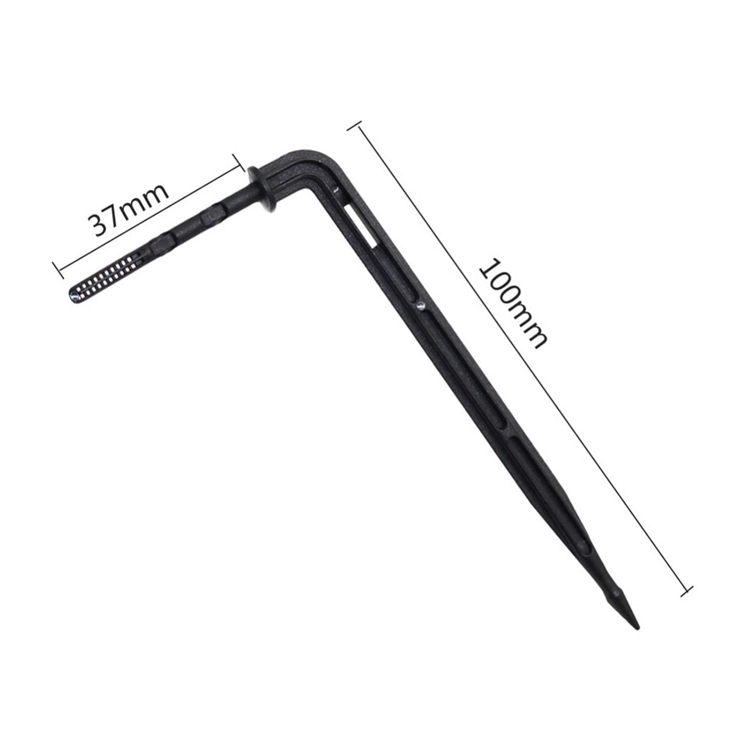 Generic Lawn Sprinkler Irrigation System 100 Pcs 3 / 5Mm Curved Hose Connector Inserted into Ground Irrigation Drip Irrigation Equipment Forricultural Planting Flowers (Diameter :M)/M
