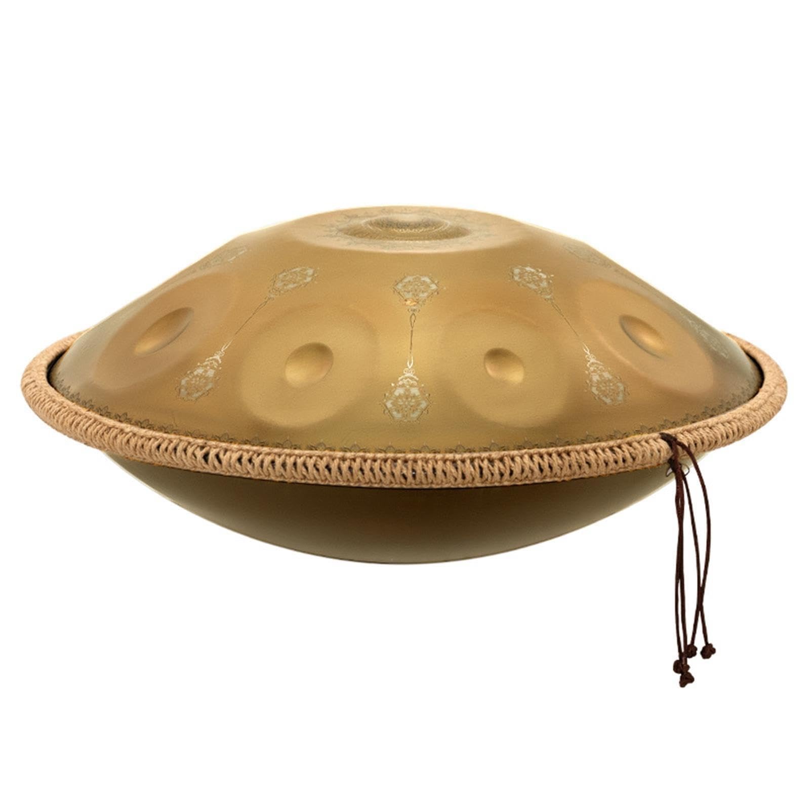 Tambour à main en ré mineur 440 Hz 22 pouces avec corde tissée à la main