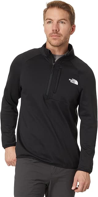 THE NORTH FACE Men's Canyonlands ½ Zip Pullover Sweatshirt, TNF Black-NPF, Large