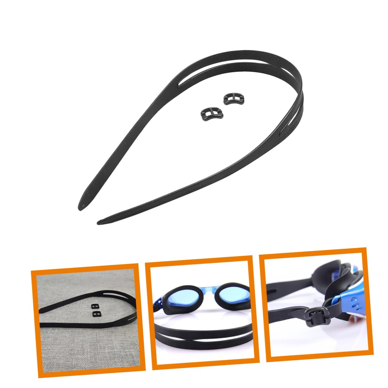 HOMSFOU Rutschfestes Schwimmbrillen-Lanyard Mit Verstellbarem Silikonband 50Cm Brillenbefestigung Für Kinder Und Erwachsene Zum Schwimmen Und Schnorcheln