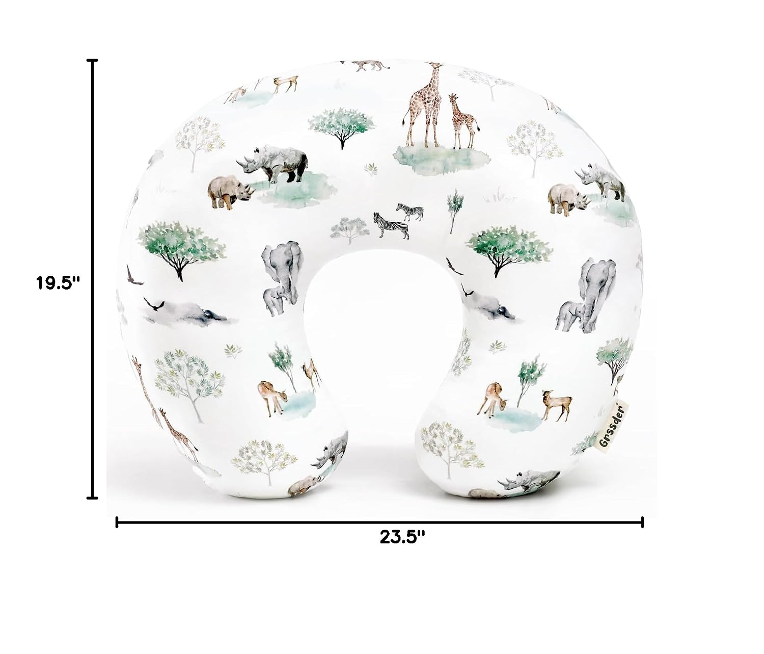 GRSSDER Nursing Pillow Cover Stretchy Minky Removable Nursing Covers for Breastfeeding Pillows, Ultra Soft Comfortable Slipcover for Boy and Girls, Stylish Pretty Savannah
