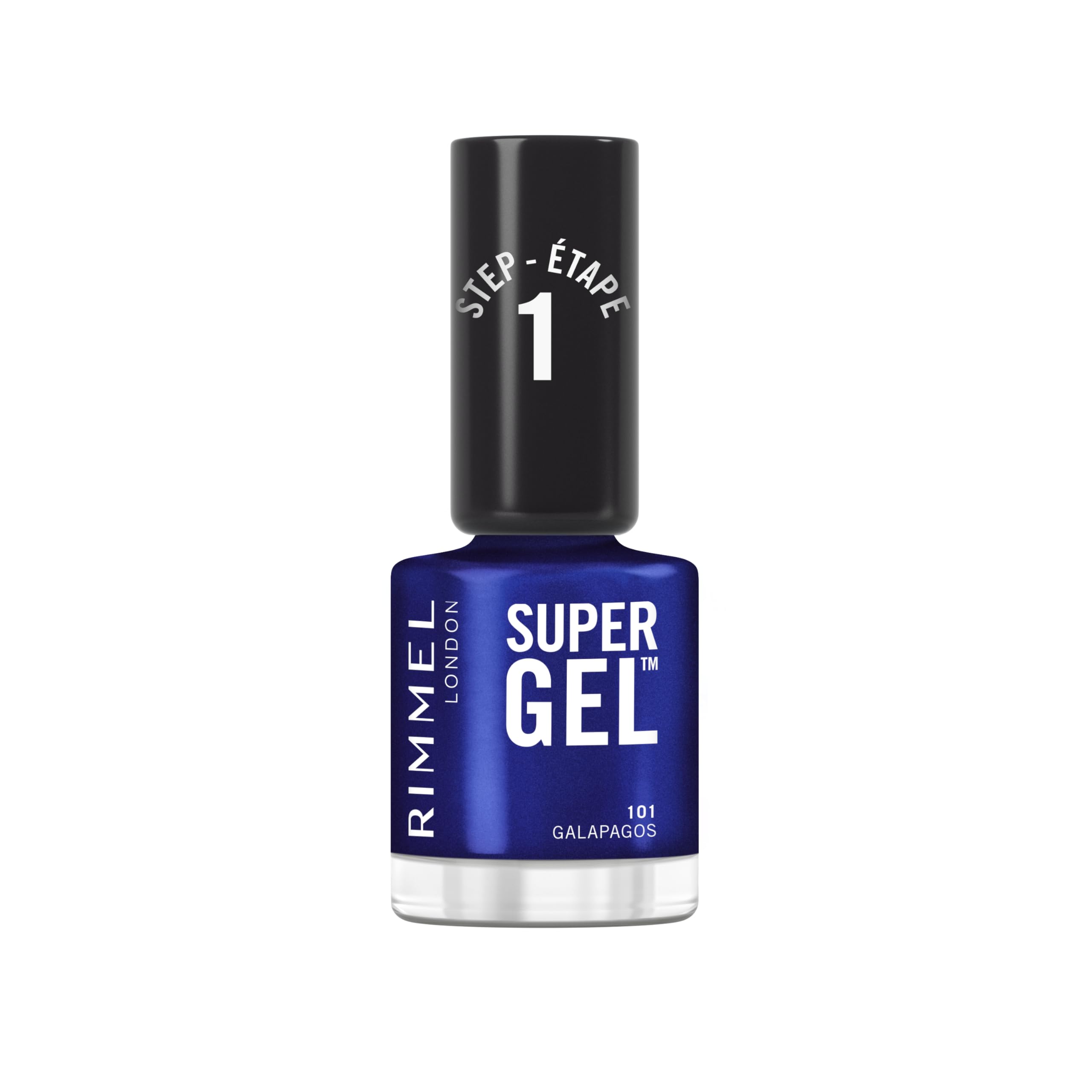 Rimmel Super Gel, 101 Galapagos, Long-Lasting Nail Polish, Glazed Finish, Easy Application, Gel-like Manicure, Chip Resistant, Clean Formula, 12ml