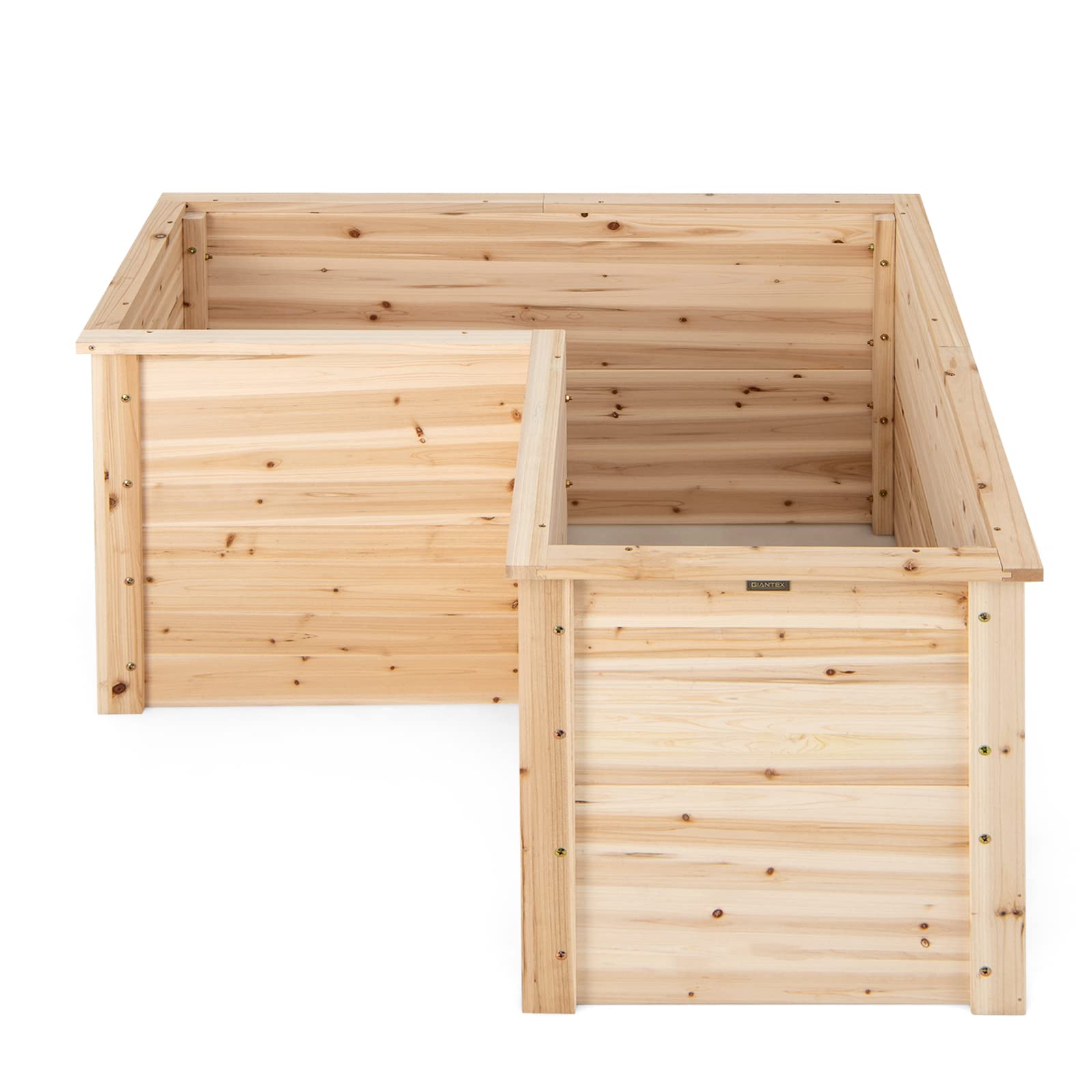RELAX4LIFE Hochbeet Holz, Blumenbeet ohne Bodenplatte, Pflanzkasten Anzuchtbeet, Pflanzenbeet Frühbeet Gemüsebeet für Balkom Terrasse Garten Outdoor (L-formig)