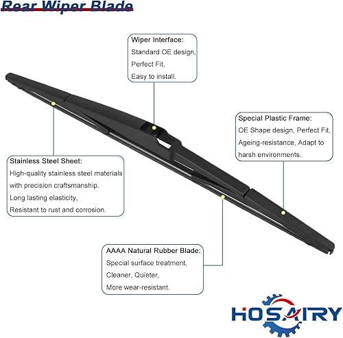 Miniatura 4 de Juego de limpiaparabrisas trasero para Toyota Sienna 2004-2010, para MAZDA CX7 CX9 2007-2015 Conjunto de limpiaparabrisas trasero 85241AE010