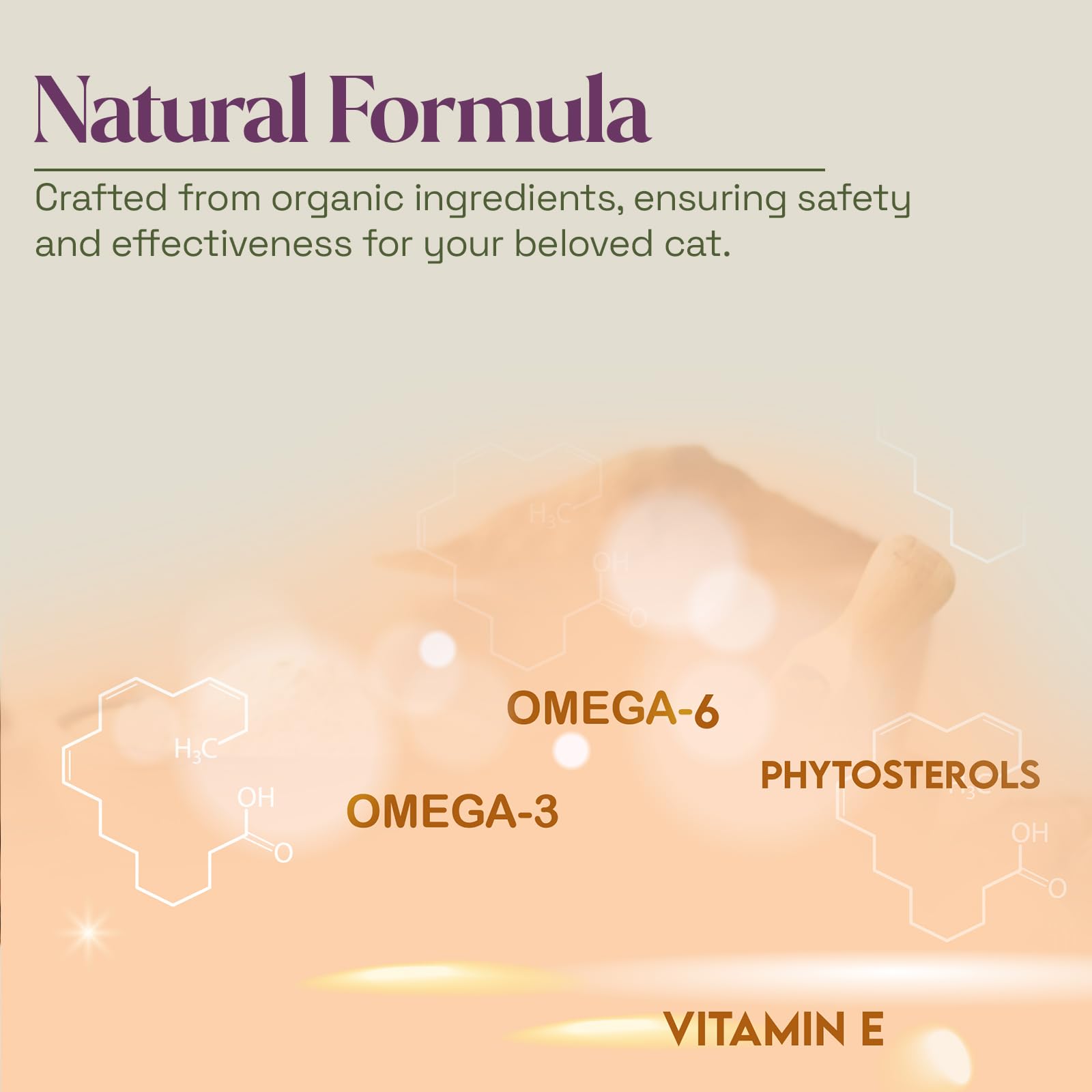 Olio Calmante per Gatti con Ingredienti Naturali ricco di Omega-3 Omega-6 Fitosteroli e Vitamina E Olio Adatto a Gatti di Tutte Le Taglie Made in Italy 10 ml - EU4CAT - EUSPHERA