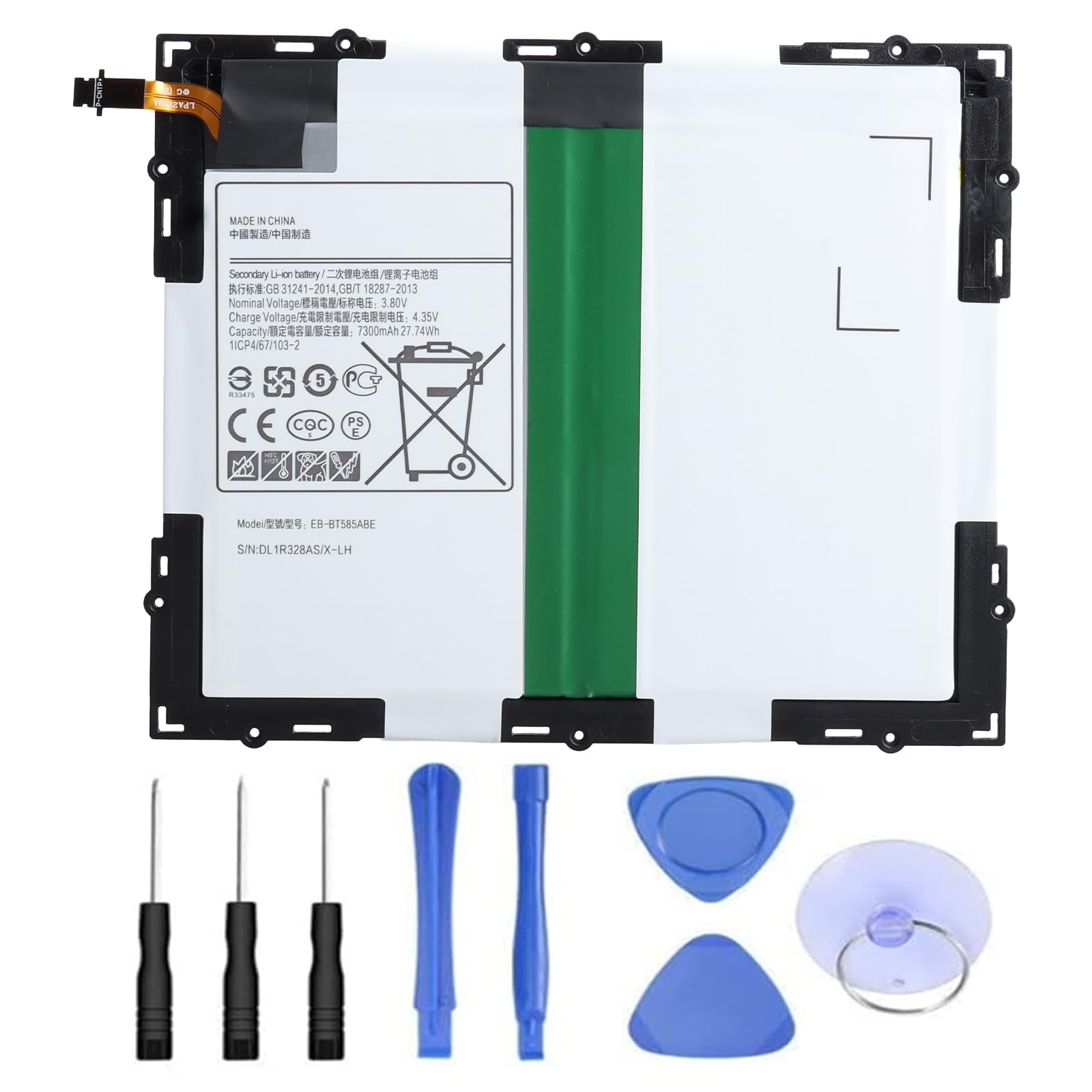 EB-BT585ABE Batería Compatible con Samsung Galaxy 10.1 2016 SM-T580 SM-T585 SM-P580 SM-P580N SM-T585C SM-P585N SM-P585Y SM-T587 SM-T587P Serie