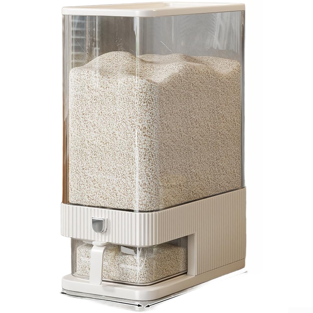 Recipiente hermético para arroz, 5 kg, dispensador de PET, resistente al