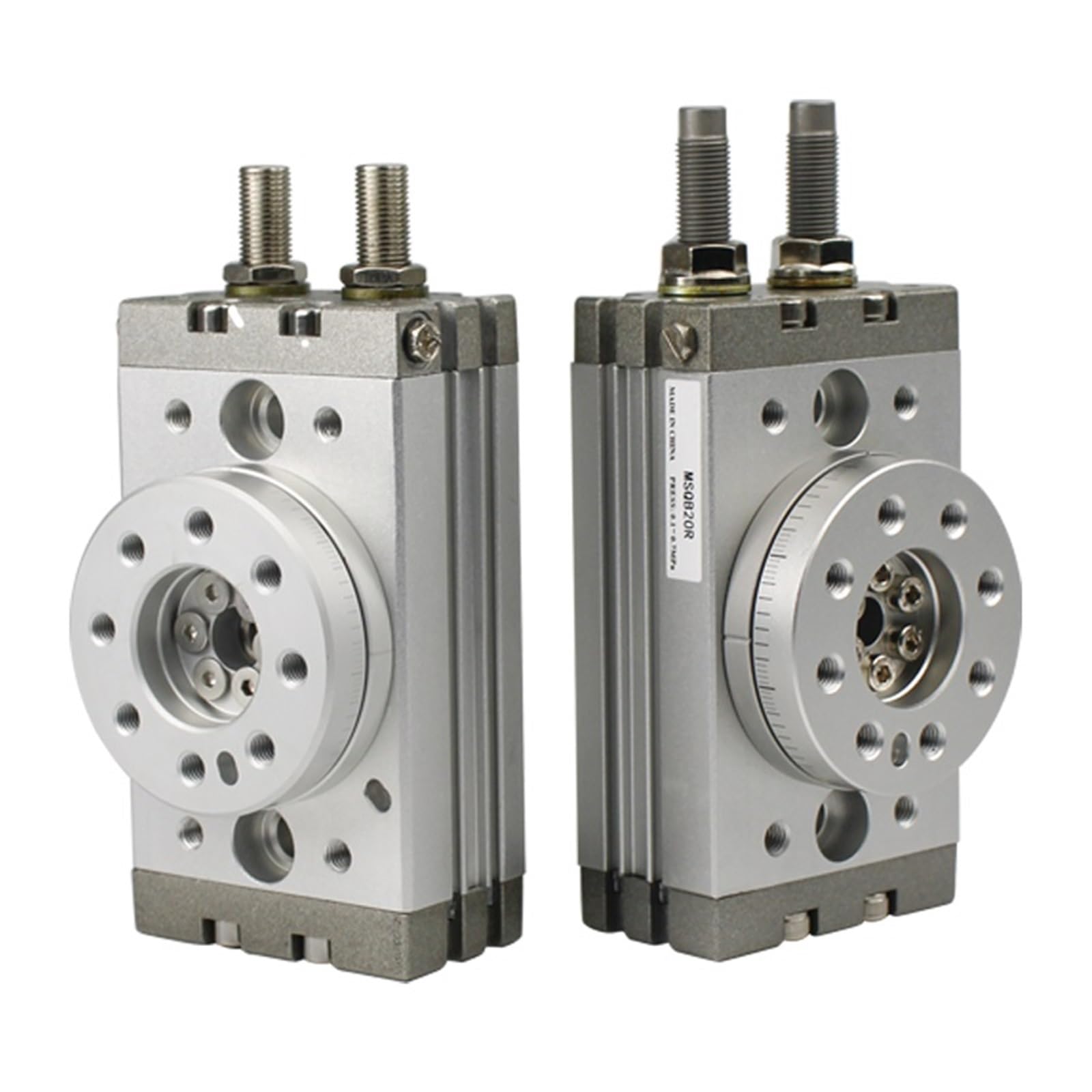 Vérin pneumatique rotatif MSQB70R pour régler l'angle de rotation d'axe