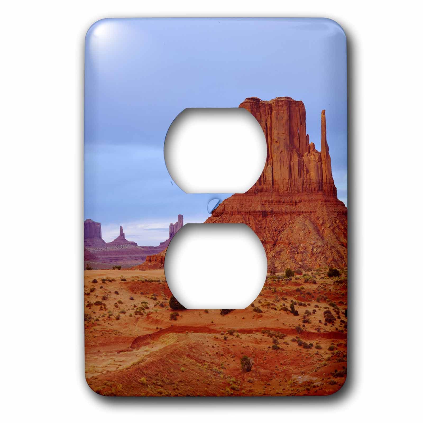 Formations de grès Monument Valley plaque double interrupteur 3dRose LSP_208888_6