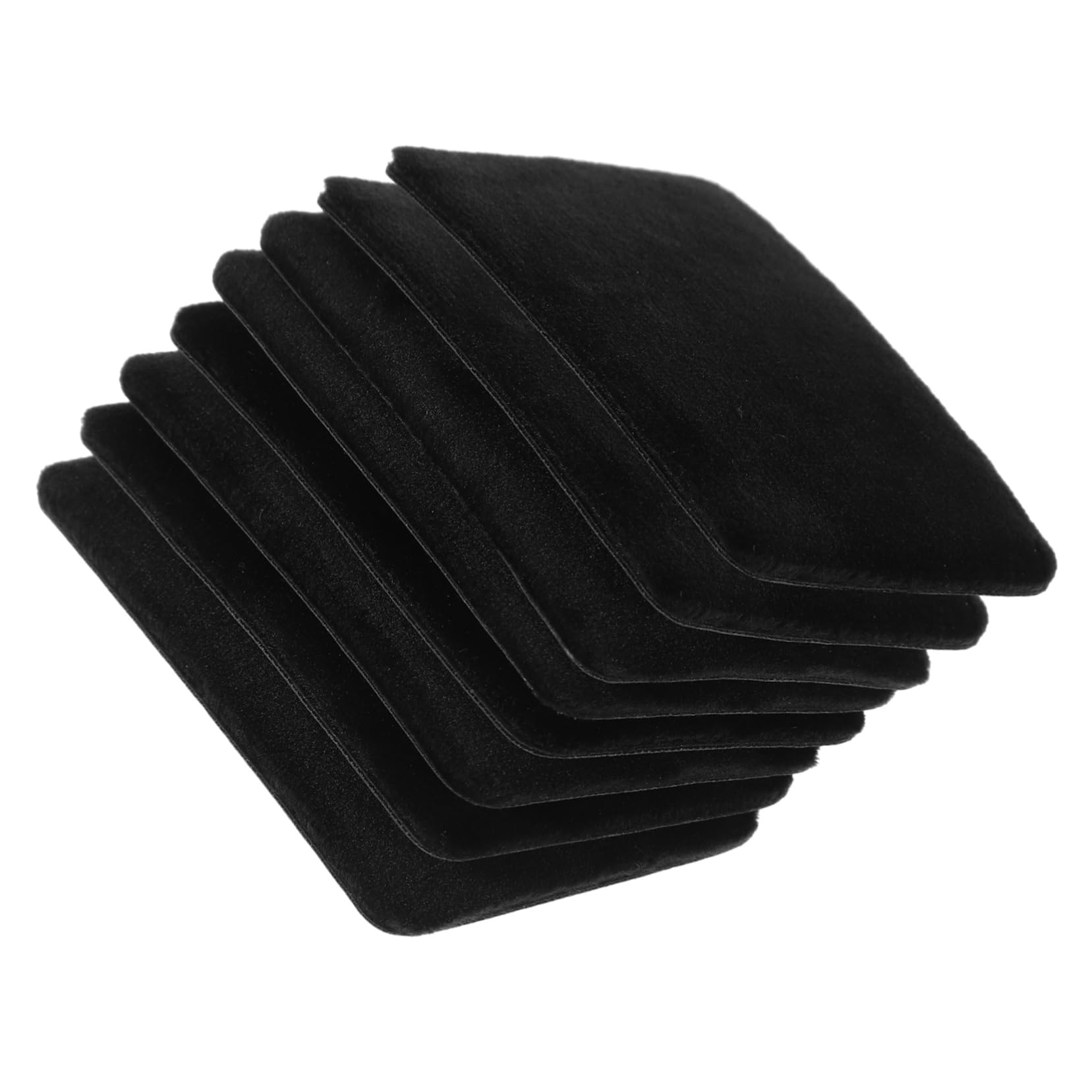 Ipetboom 8pcs Velour Makeup Set Replacement for Loose Portable Finishing Applicator Black Pu Leather